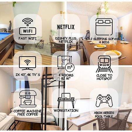 Ferienwohnung Pool Table Heaven, Workstation, 4K Tv, Netflix Leipzig Exterior foto